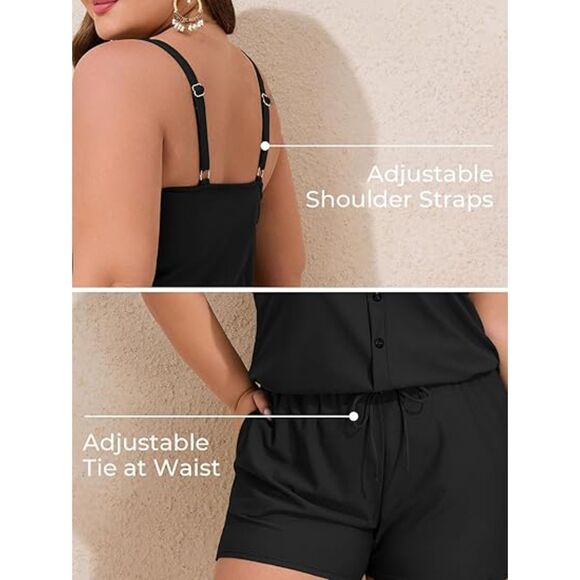 Blouson Bathing Suit with Pockets, size 22plus, 5L-155R001 - Picture 4 of 4